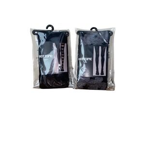 Lot of 2 Hot Topic Tights One Size Fits Most Goth Alt New